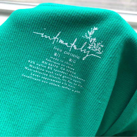 Free People ribbed v neck brami green - Picture 9 of 9